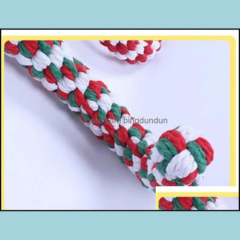 dog braided cane rudder chew toy pet supplies cotton rope training interactive play bite toys christmas crutch 9 8bm3 jj