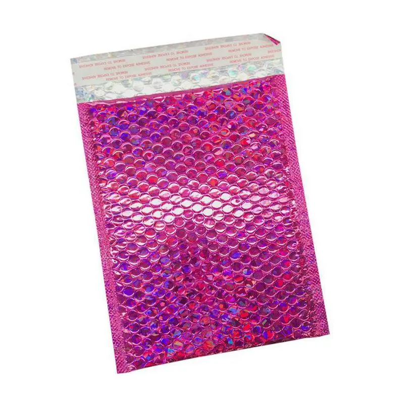 gift wrap 20pcs pink laser packaging bubble mailers padded envelopes bag mailing envelope protect buffer