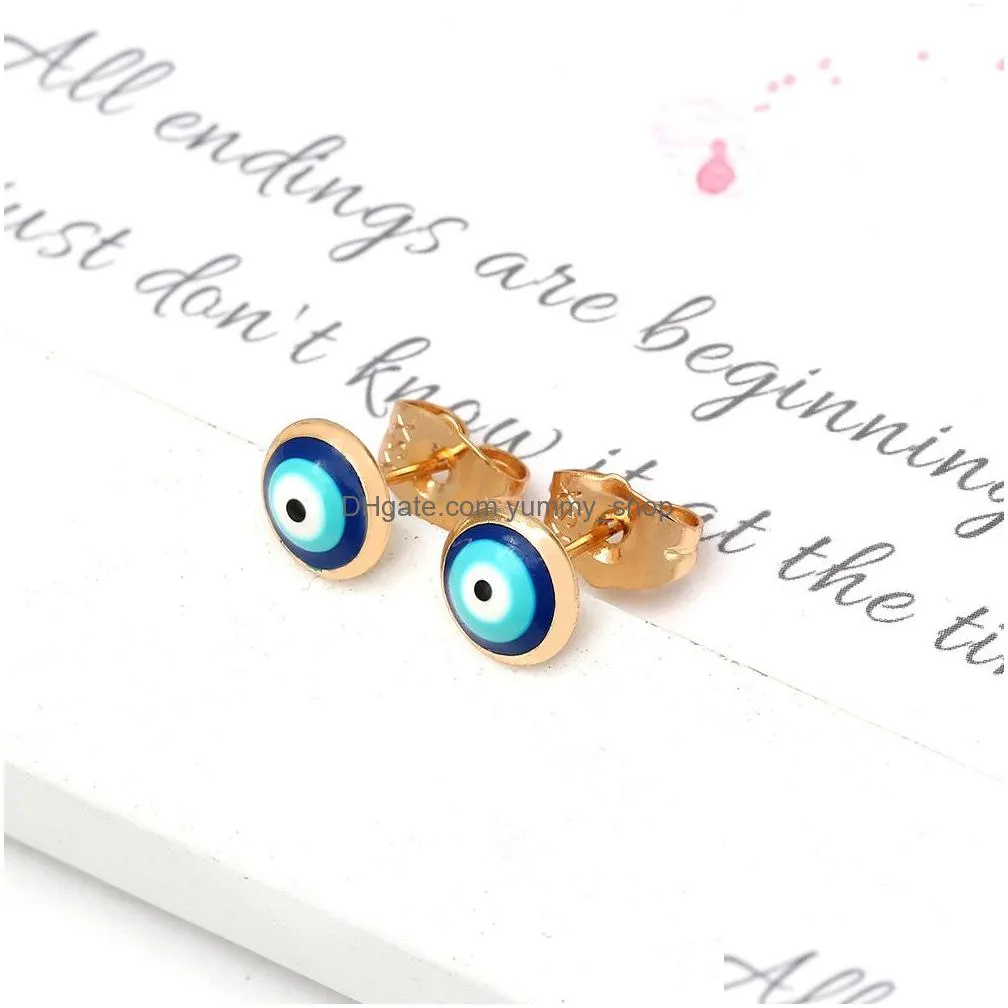 fashion jewelry evil eye stud earrings blue eyes earring