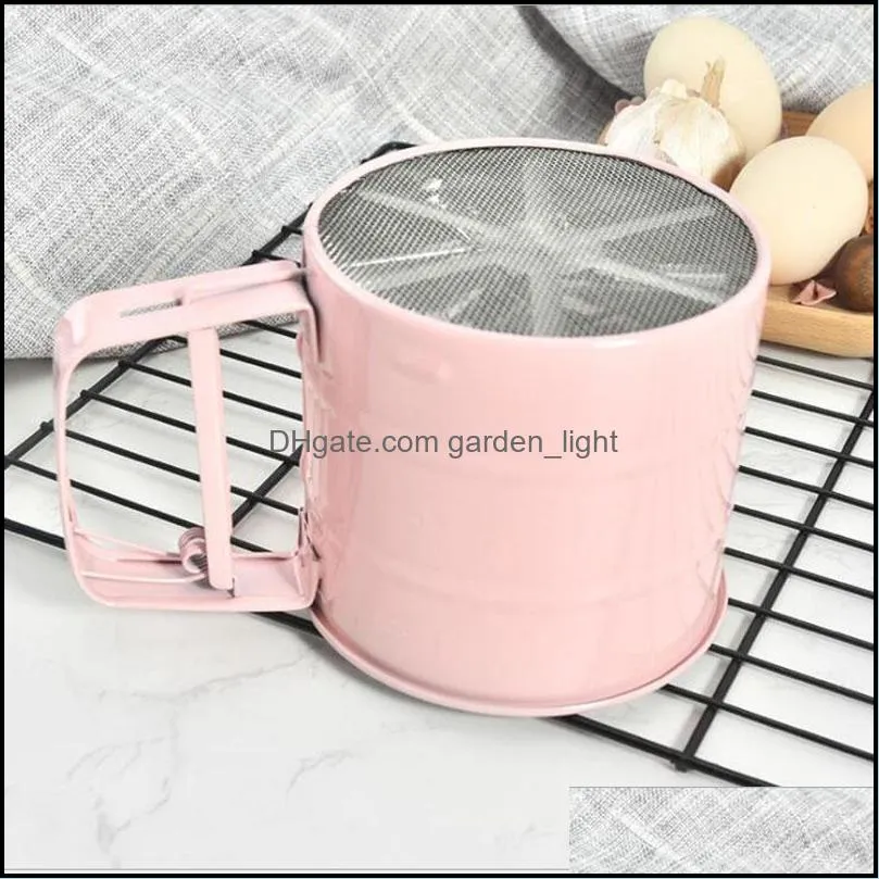 handheld flour sieve cup mesh baking tools cakes pastry shape bakeware sifters 