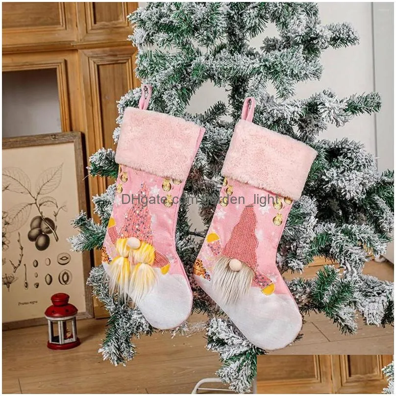 christmas decorations decoration socks exquisite patterns luminescent vintage convenient lanyard for shopping mall bedroom school