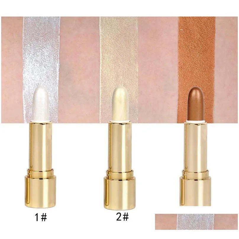 drop handaiyan bright color longlasting concealer foundation highlight threedimensional high light repair rod 3 colors