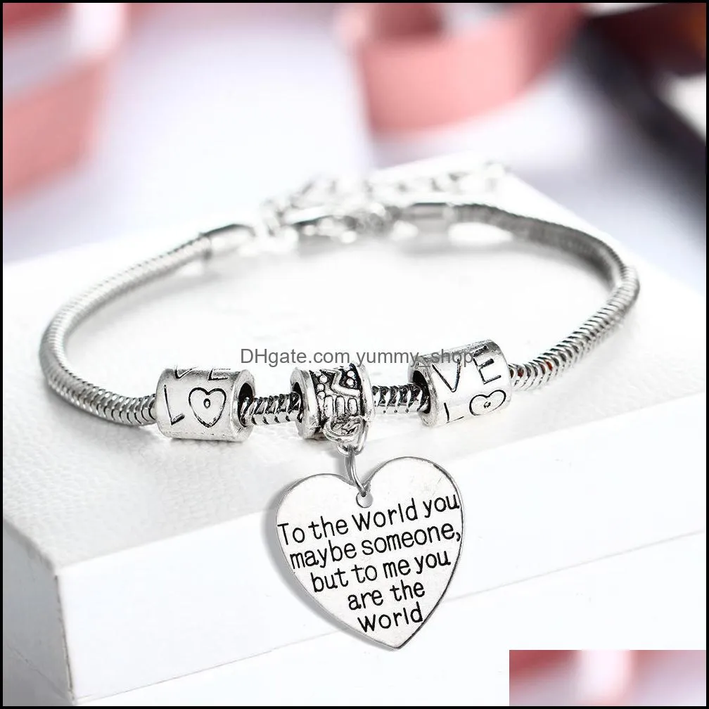 bracelet wholesale love heart perfect for christmas birthdays sister mom clear charm bracelet