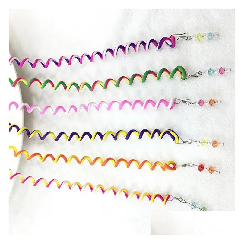 headband 6pcs kids girls diy hair styling braiding spiral curlers rollers head dress band flexible bendable