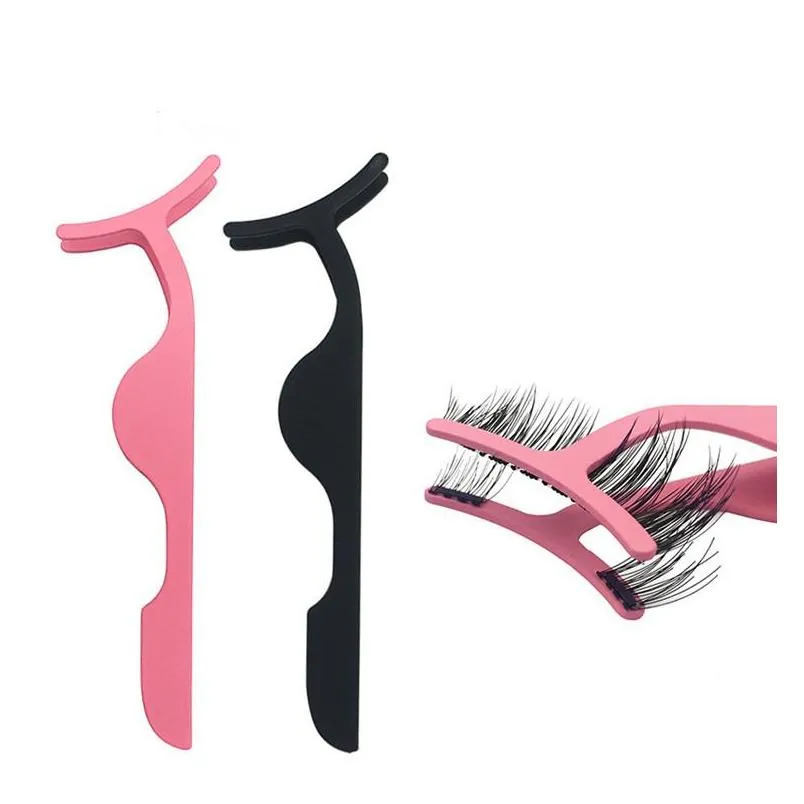 drop magnetic false eyelash tweezer fake eye lash applicator eyelash extension clip clamp for magnet eyelashes makeup tool