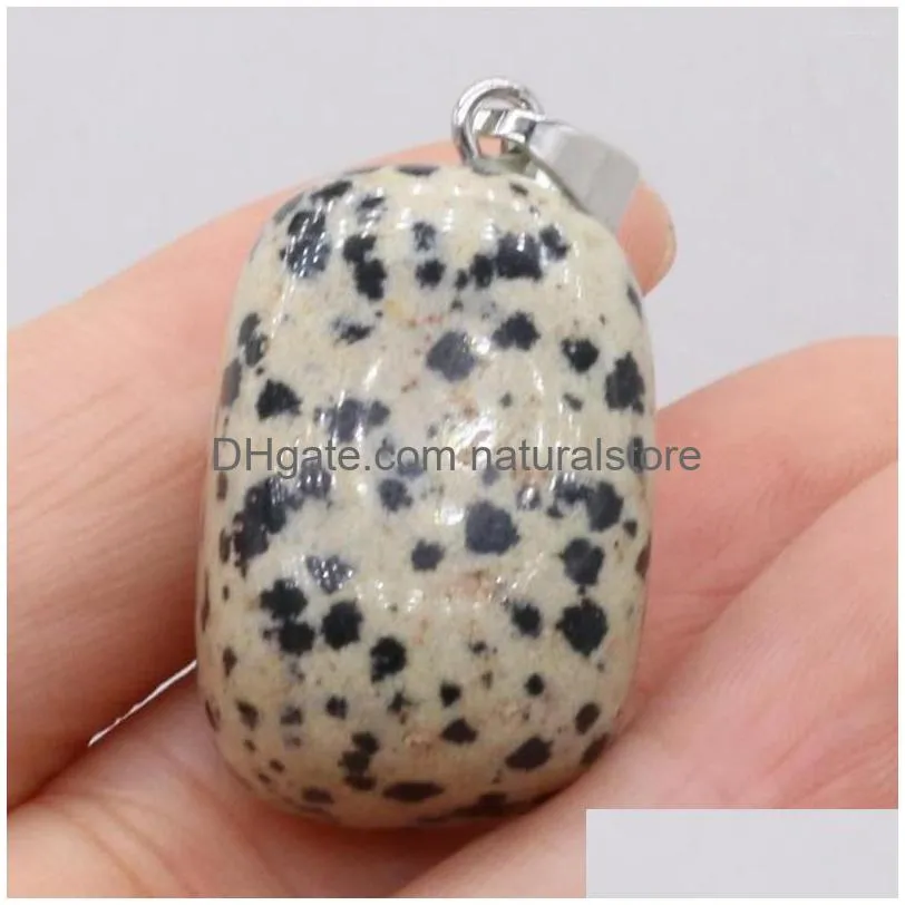 pendant necklaces natural damation jasper stone exquisite retro reiki crystal gemstone charms for female necklace jewelry making