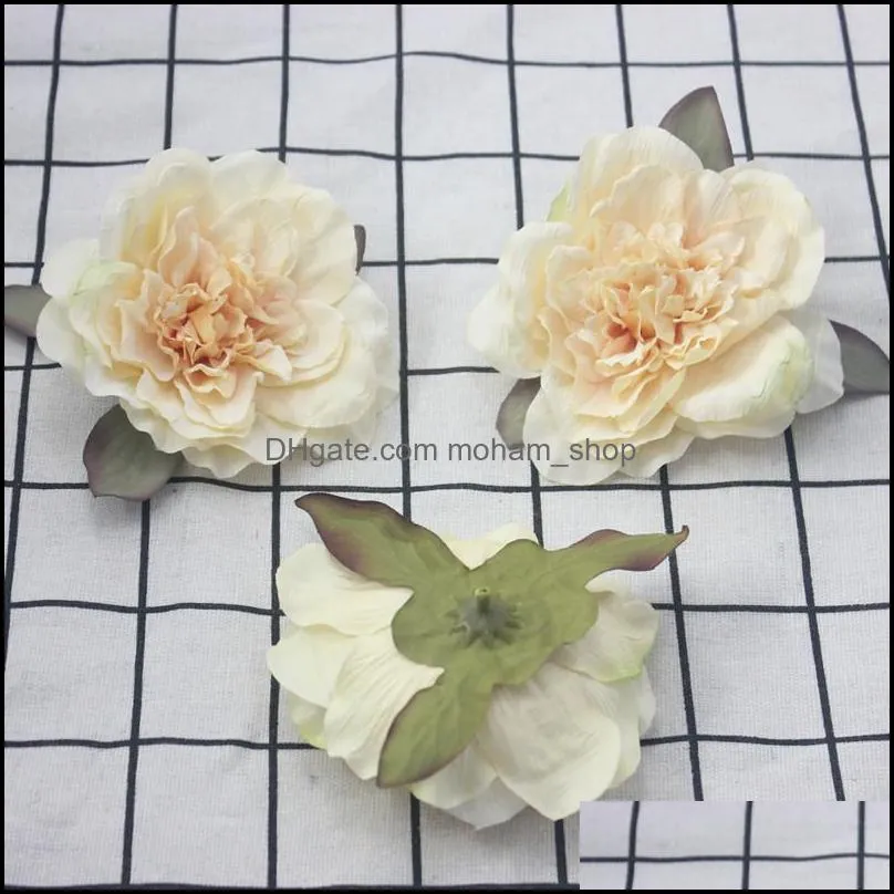 tea rose head artificial tea rose bud silk flower head diy wedding home decoration 9cm simulation tea rose