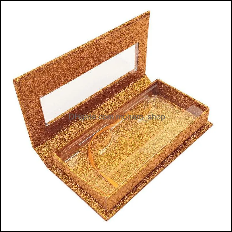 transparent paper lines eyelash case mounting box false eyelashes boxes bottom tray cosmetic packaging muti color oblong 3 7ql c2