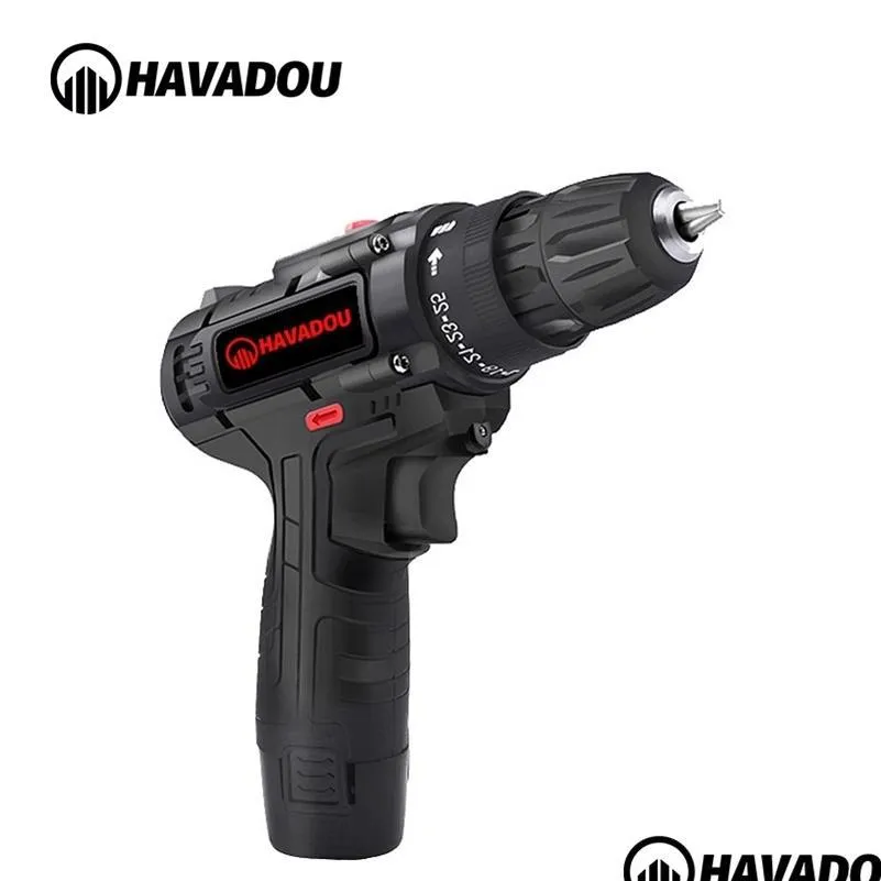 havadou torque cordless impact electric drill 12v mini power driver 2 speed choice screwdriver 201225