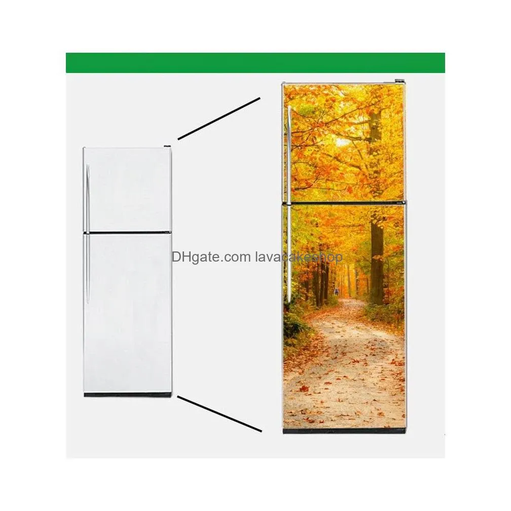 3d dishwasher fridge sticker refrigerator wrap zer skin art fridge door cover wallpaper home living kitchen accessories t200610