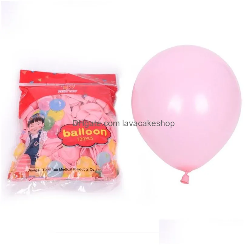 92pcs/lot pink macaron balloons arch baby shower decoration birthday wedding party deco christening favors pastel balloons t200612