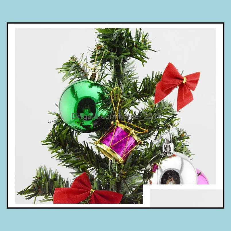 6pcs 4cm/6cm christmas tree decoration ball ornaments festival holiday party decor 2022 years eve ornament