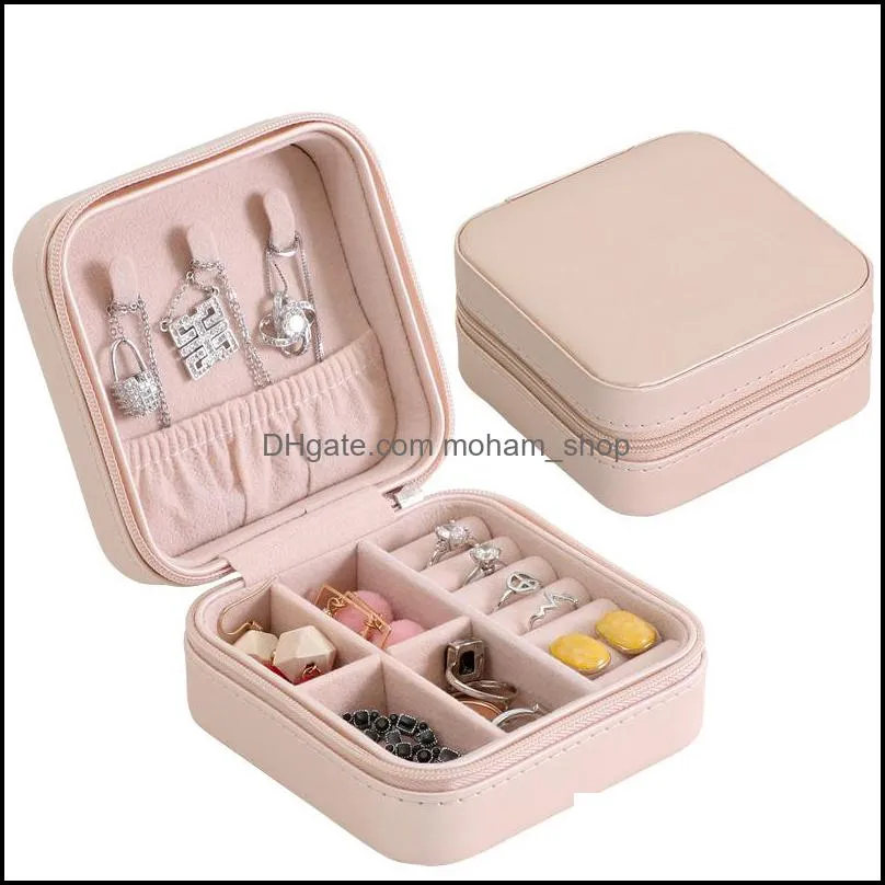 pu jewelry box eco friendly jewel case originality resistance to fall storage boxes pure color sell well 13 9sp j1