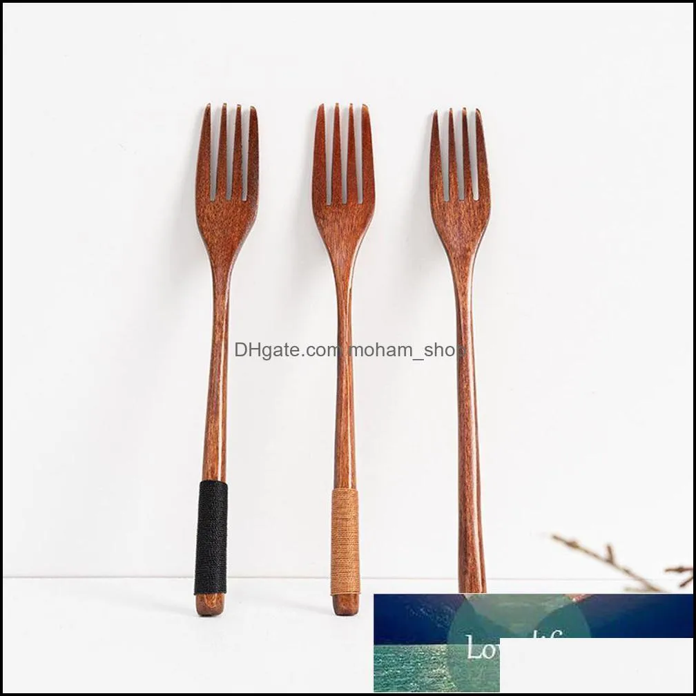natural wood spoon chopsticks and fork dinner set rice soup tableware grain handmade household tableware