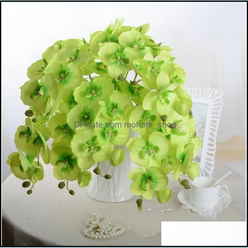 8 heads single branch flowers artificial plastic simulation dried flower wedding birthday party celebration supplies 2 5mc g2