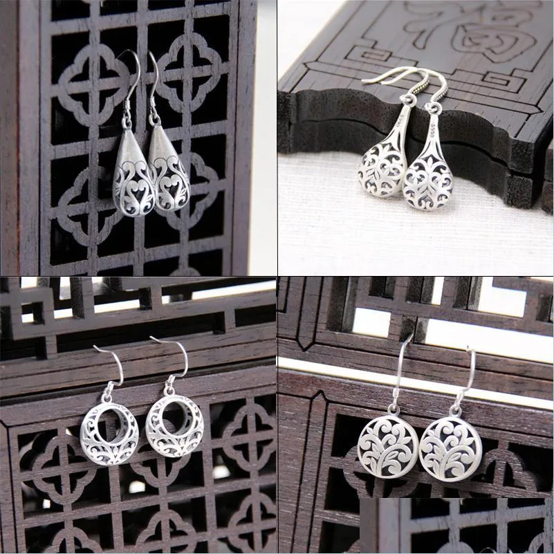 sterling silver filigree tear drop earrings 4 styles silver earrings solid sterling silver polished vintage dangles jewelry 10mmx21mm
