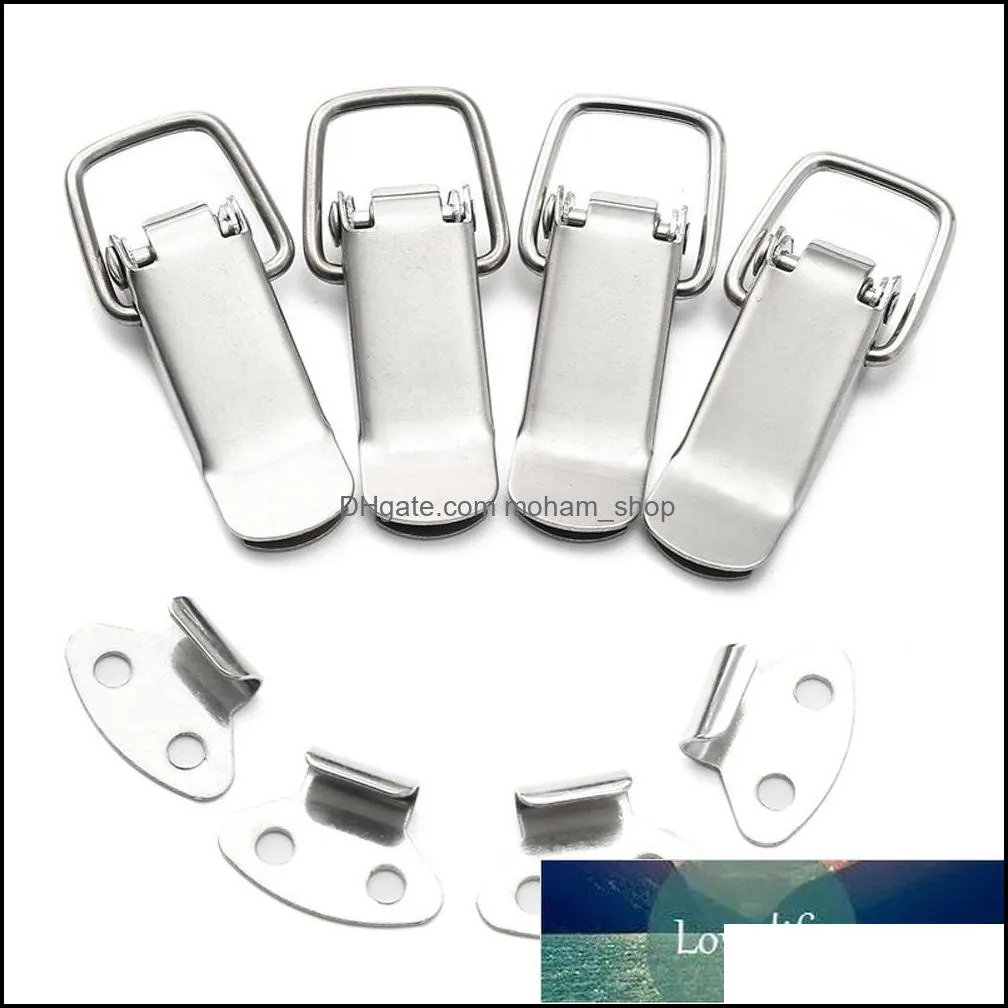 4pcs stainless steel spring loaded toggle box trunk catches hasps clamps