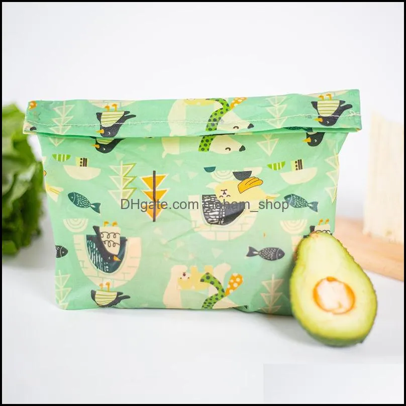 zero waste reusable beeswax cloth wraps food bags sandwich fruit keeping  bag bees wax wrap plastic pae11435