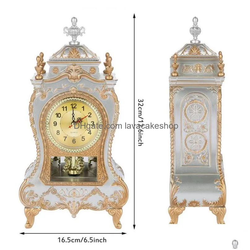 desk alarm clock vintage clock classical royalty sitting room tv cabinet desk imperial furnishing creative sit pendulum