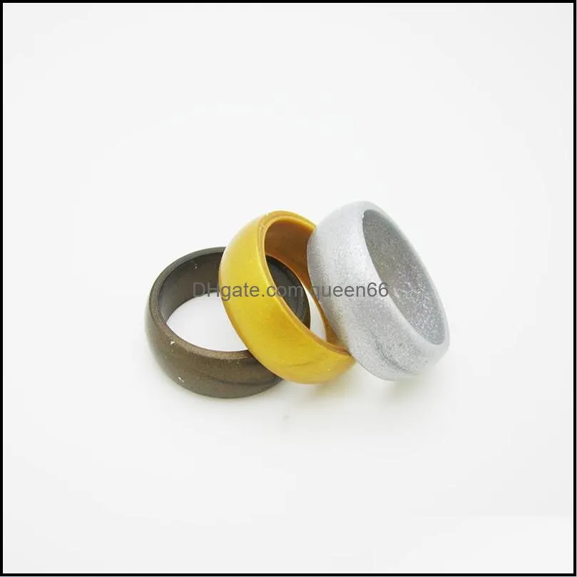 silicone wedding band rings for men women comfortable fit rubber premium bands active men sports gym work multi colors