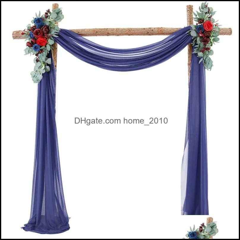 wedding arch draping fabric 1 panel 18 ft length chiffon fabrics wedding ceremony reception party ceiling backdrop