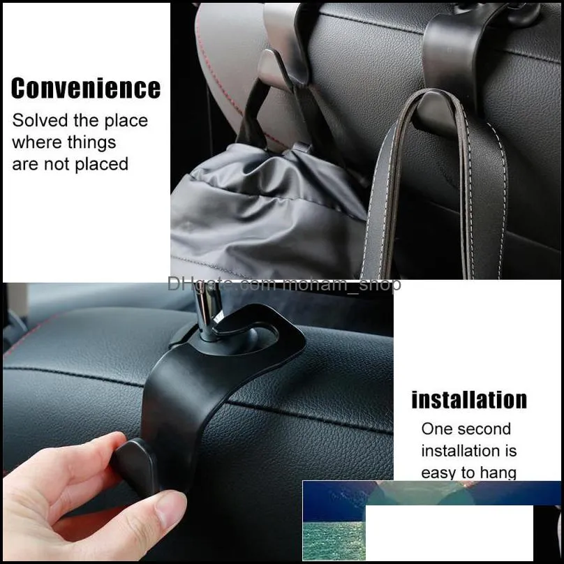 4 pieces car seat hook 20kg bearing rear seat hook headrest hanger storage hooks for grocery bag automotive products supplies