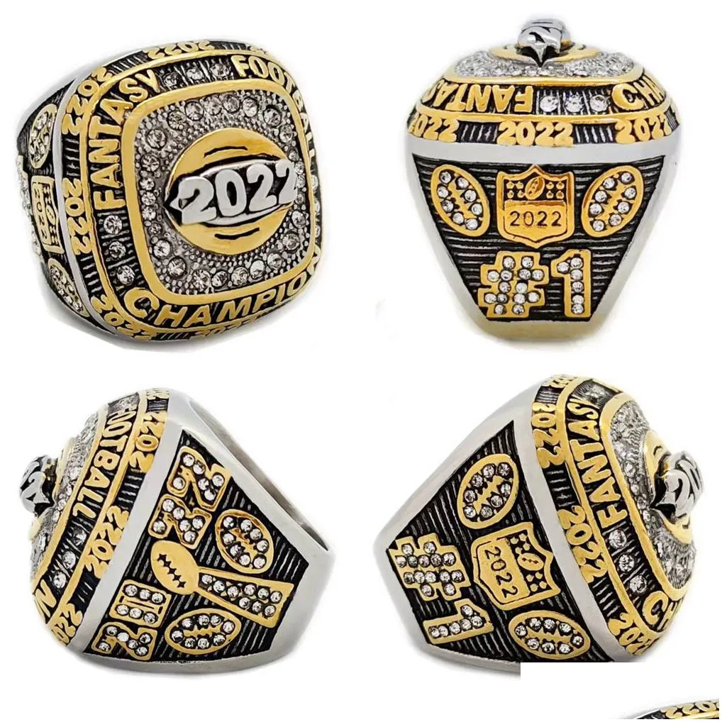 2022 fantasy football alloy championship ring fans gift wholesale drop us size 11 2021 the design