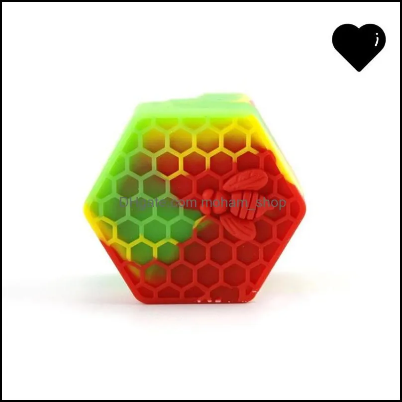 26ml honeybee wax container hexagon hive strange box silicone portable cosmetic boxes 3 5xz uu