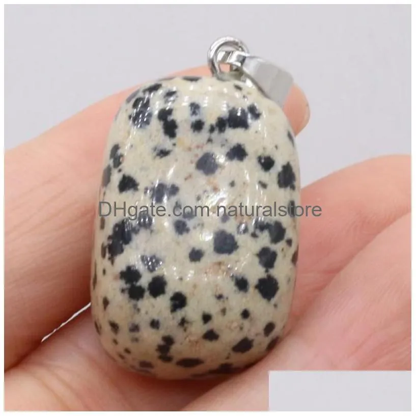 pendant necklaces natural damation jasper stone exquisite retro reiki crystal gemstone charms for female necklace jewelry making