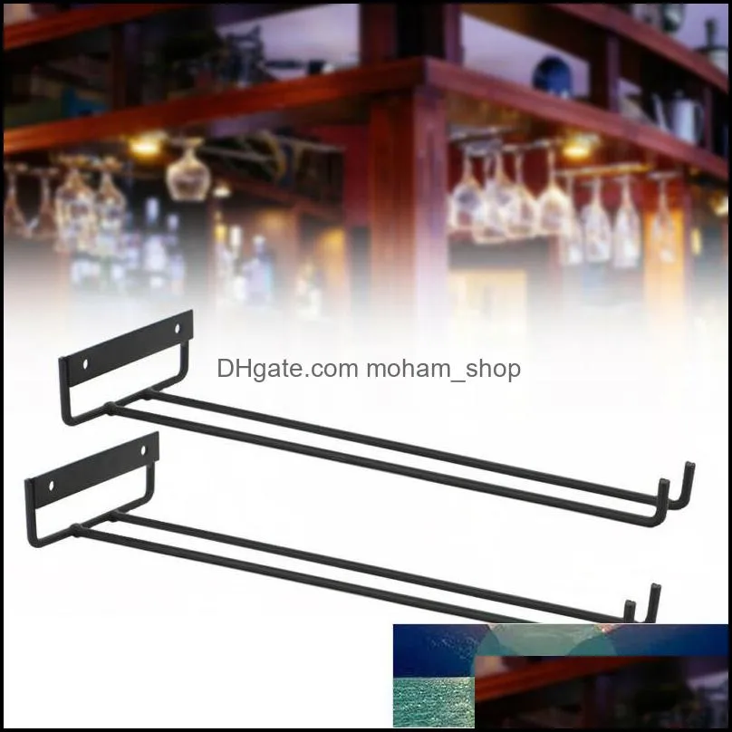 high quality useful iron wine rack glass holder hanging bar hanger shelf stainless steel wine glass rack stand paper roll holder