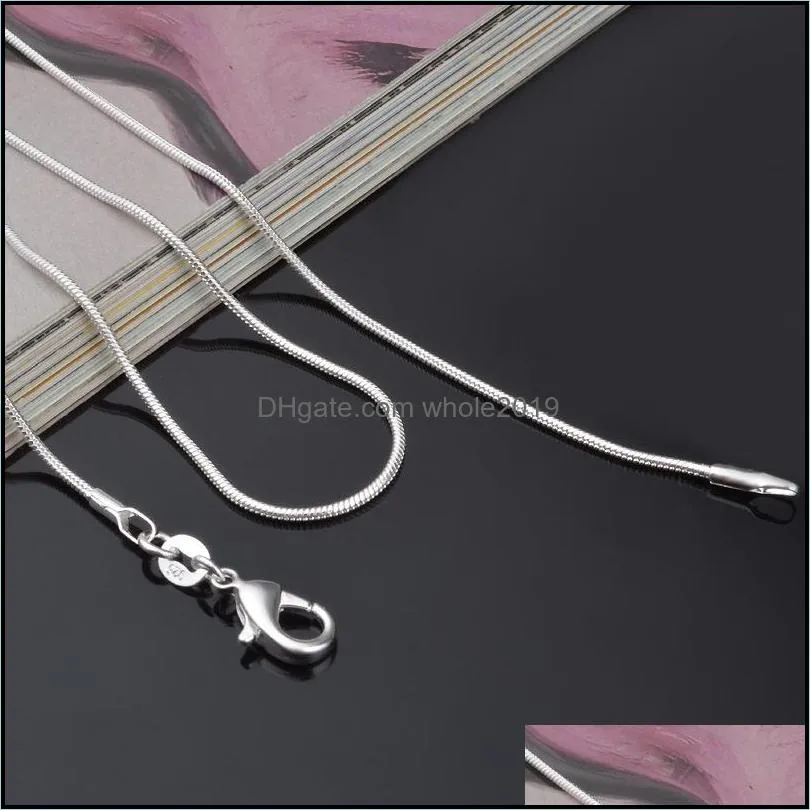 925 sterling silver snake chain plated necklace statement jewelry women sterling silver jewelry chokers fashion accessories