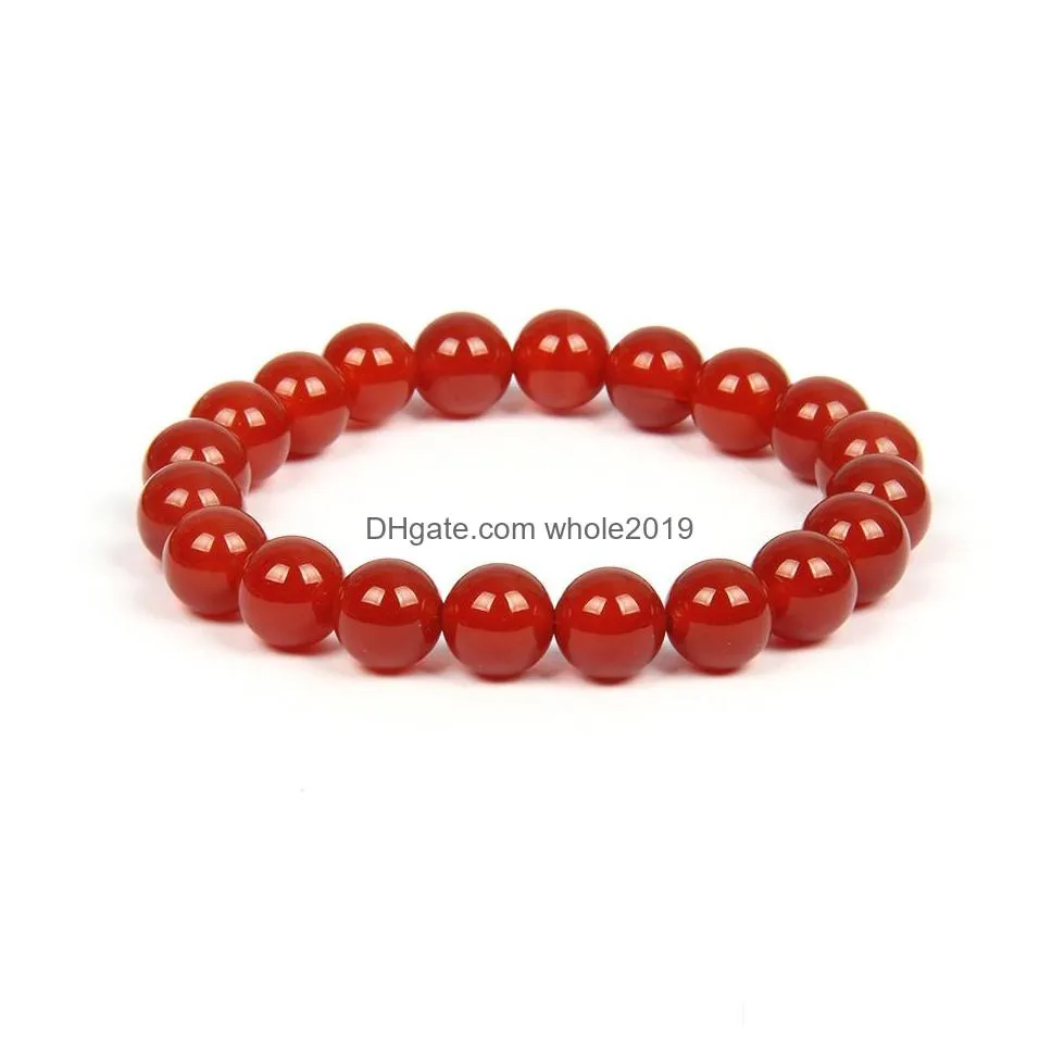 12 design 10mm natural onyx stone bracelet men wholesale 10pcs/lot beaded bracelet for women friend jewelry gift