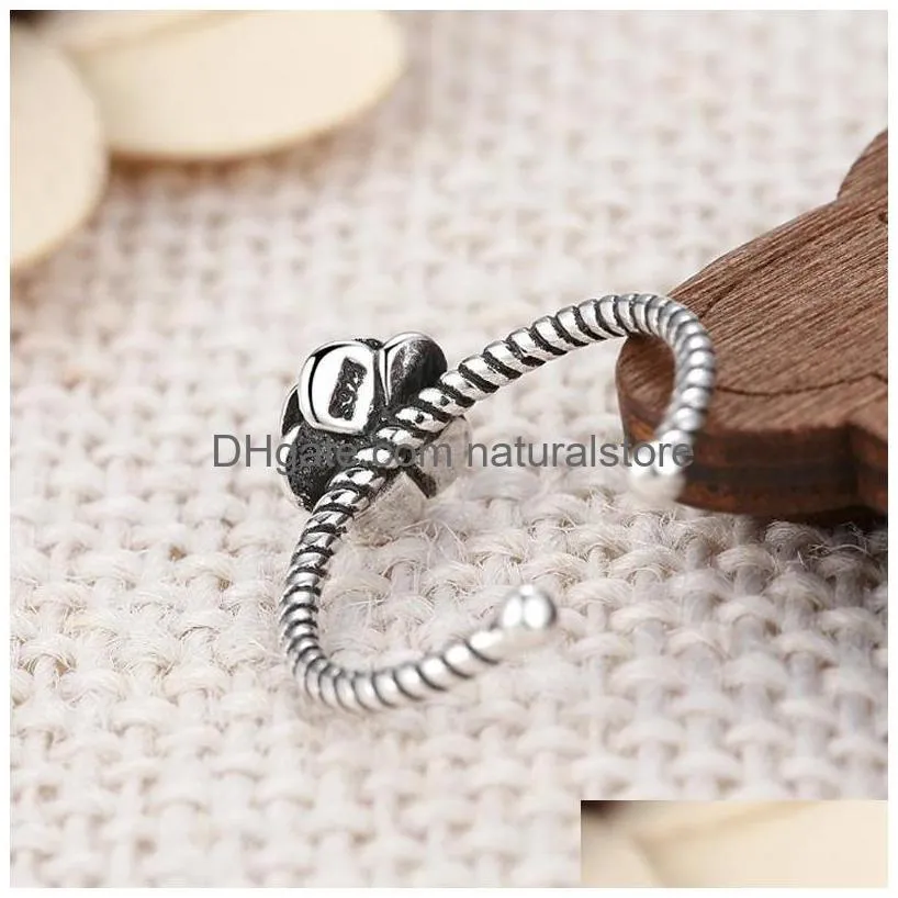 wedding rings bonlavie silver color opening ring flower sterling jewelry wholesale female