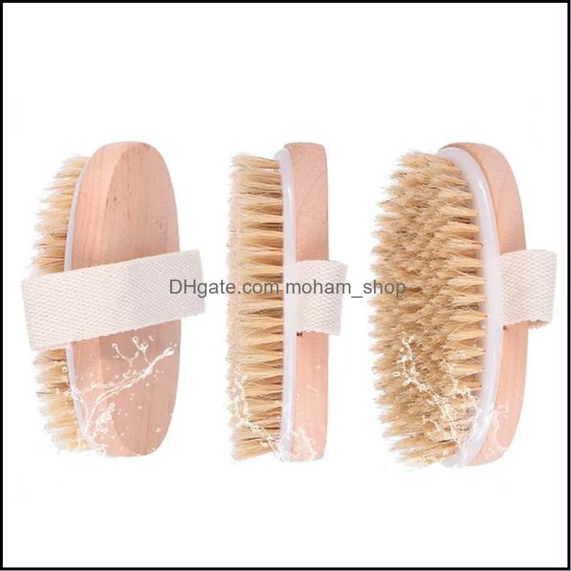 bath brush dry skin body soft natural bristle spa the wooden baths shower bristle brush spa body brushs without handle 1832 v2