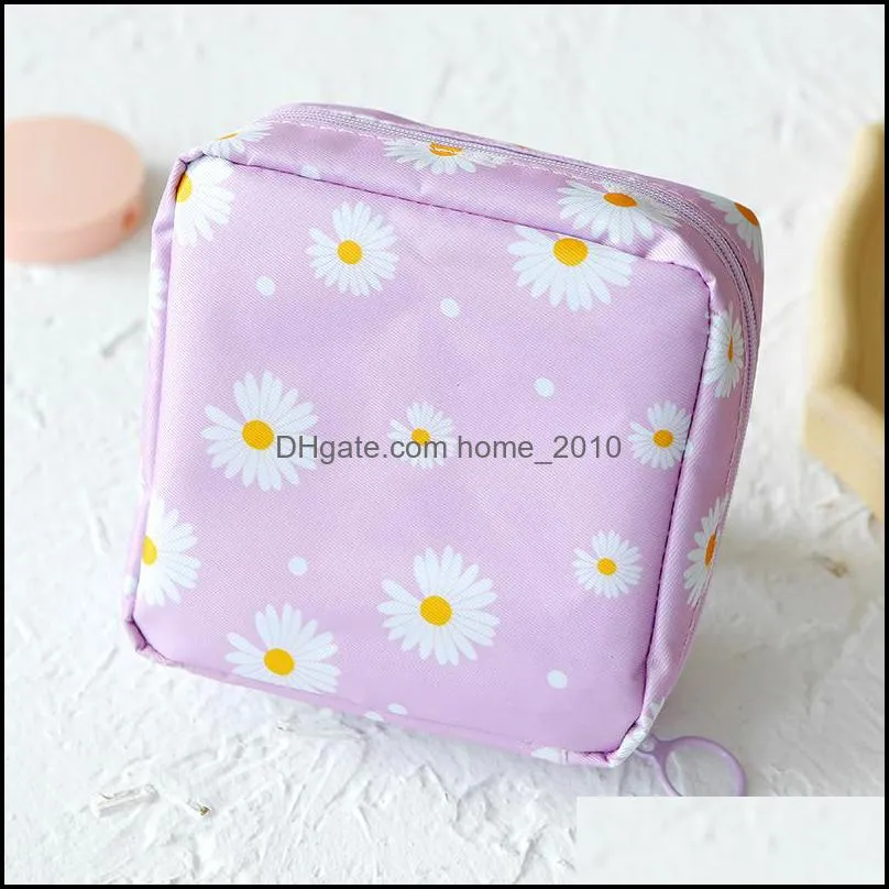 creative storage bags women tampon bag sanitary pad polyester pouch napkin cosmetic organizer ladies makeup girls holder