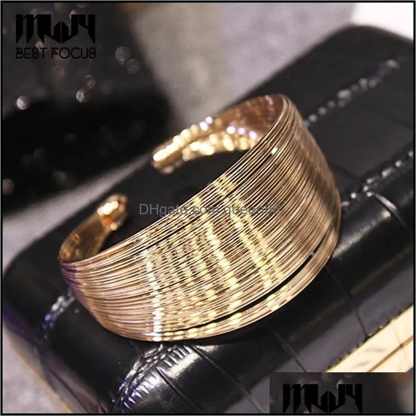 fashion charms bracelet vintage gold silver elastic alloy bracelet for women jewelry accessories 30 pcs/lot