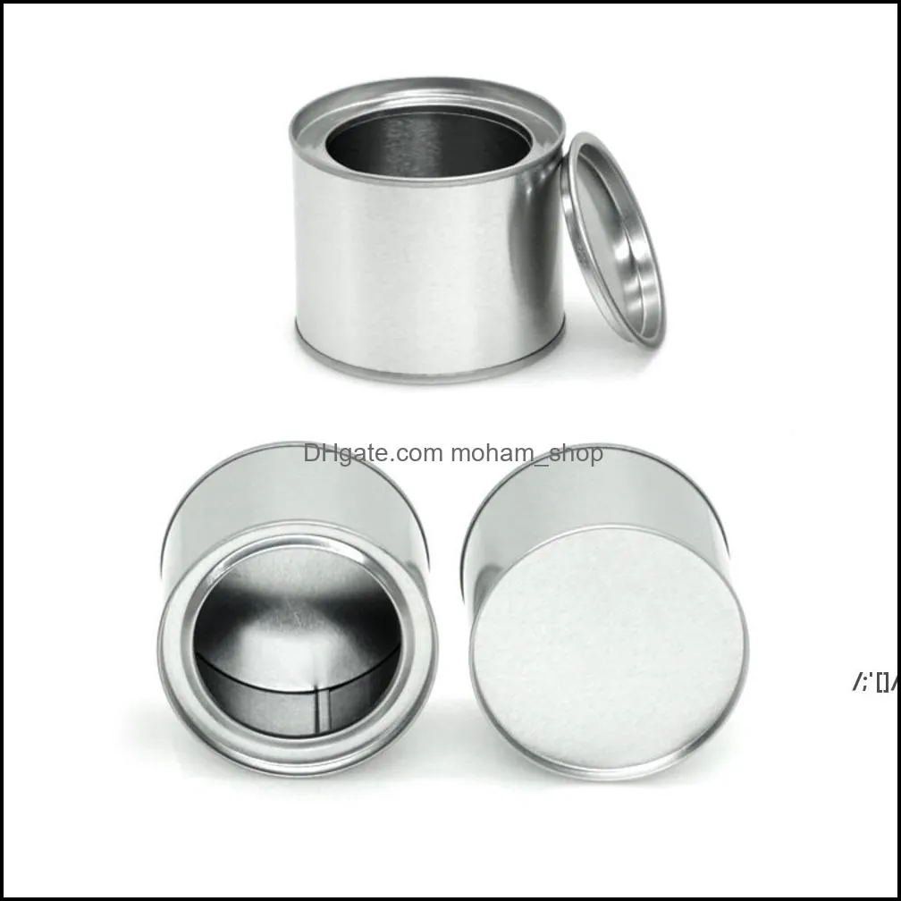 aluminium tea can tins pot jar comestic containers portable seal metal cans tinplate round stretch candle can paa11966