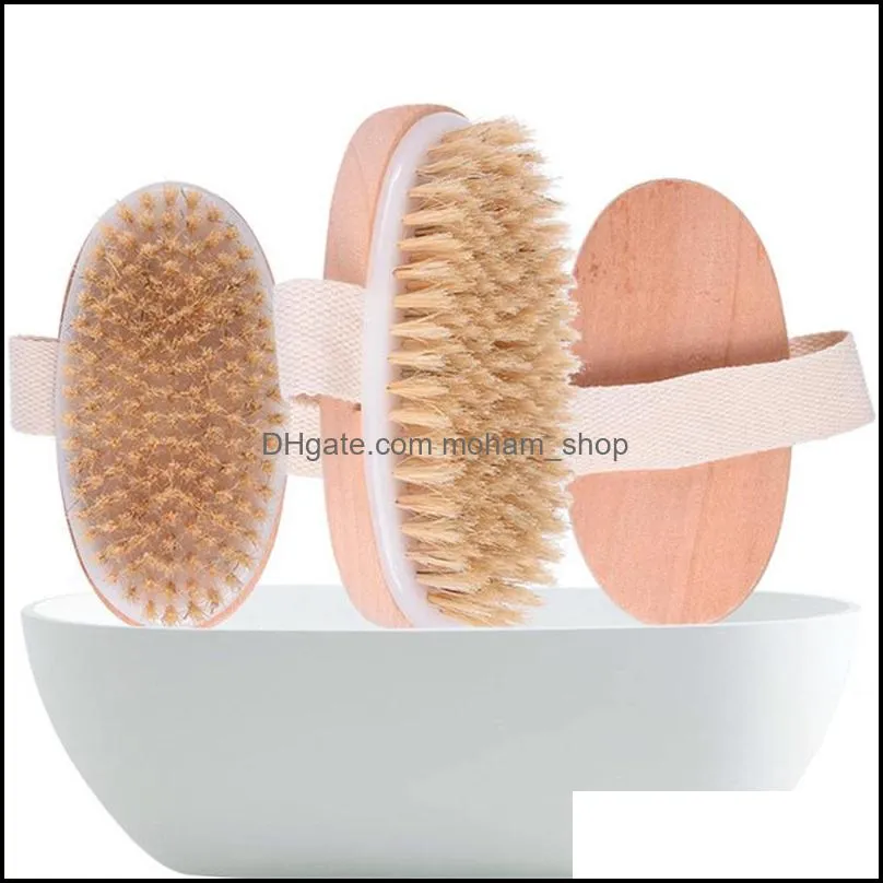 bath brush dry skin body soft natural bristle spa the brush wooden bath shower bristle brush spa body brushs without handle eea1336 553