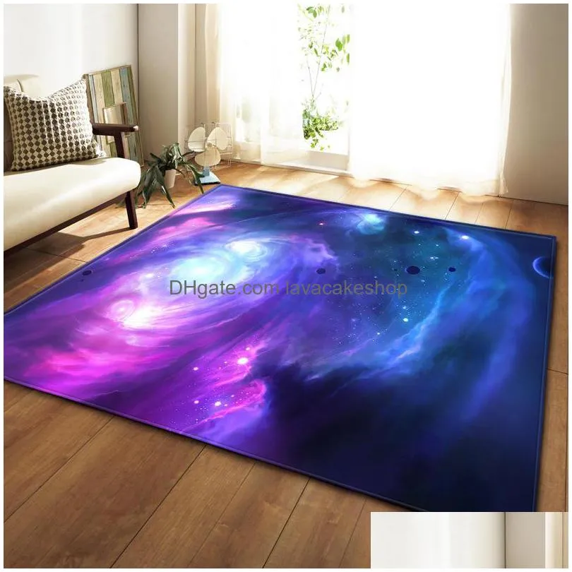 nordic carpets soft 3d printed area rugs parlor galaxy space floor mat rugs antislip large carpet for living room home decor