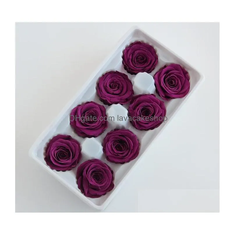 rose gift box eternal flower 8pcs/box handmade preserved forever for her onvalentines day mothers birthday