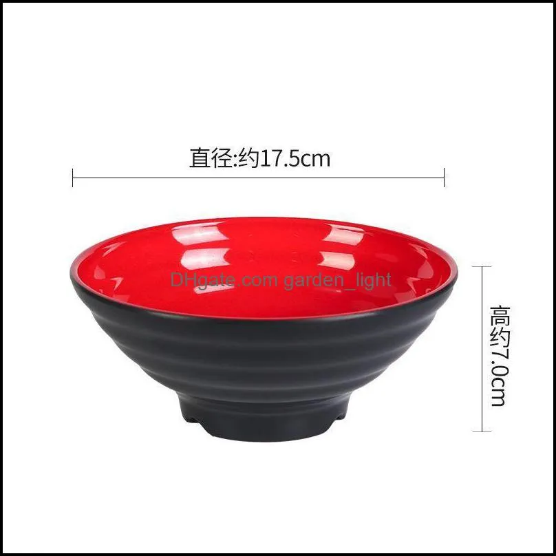 17.5cm japanese ramen noodles bowl large soup bowl melamine tableware mixing bowls imitation ceramic bowls oatmeal