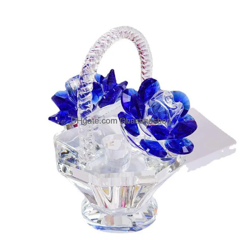 arts and crafts glass home aessories christmasbag crystal flower basket living room wine cabinet wedding small teacher mothers day gi