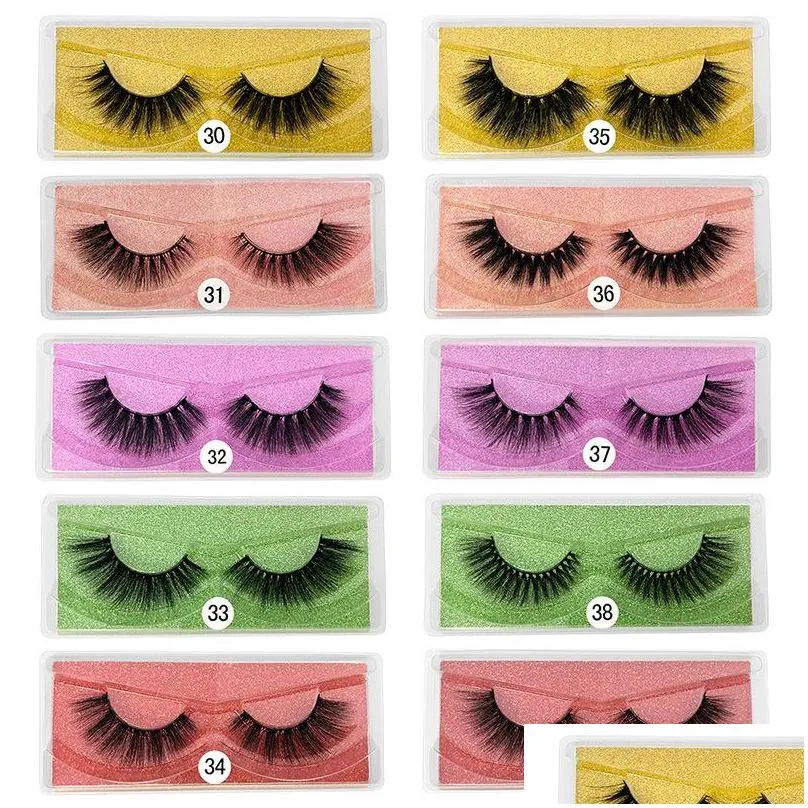 3d mink eyelashes wholesale natural false eyelashes 3d mink lashes soft make up extension makeup fake eye lashes 3d series 3039