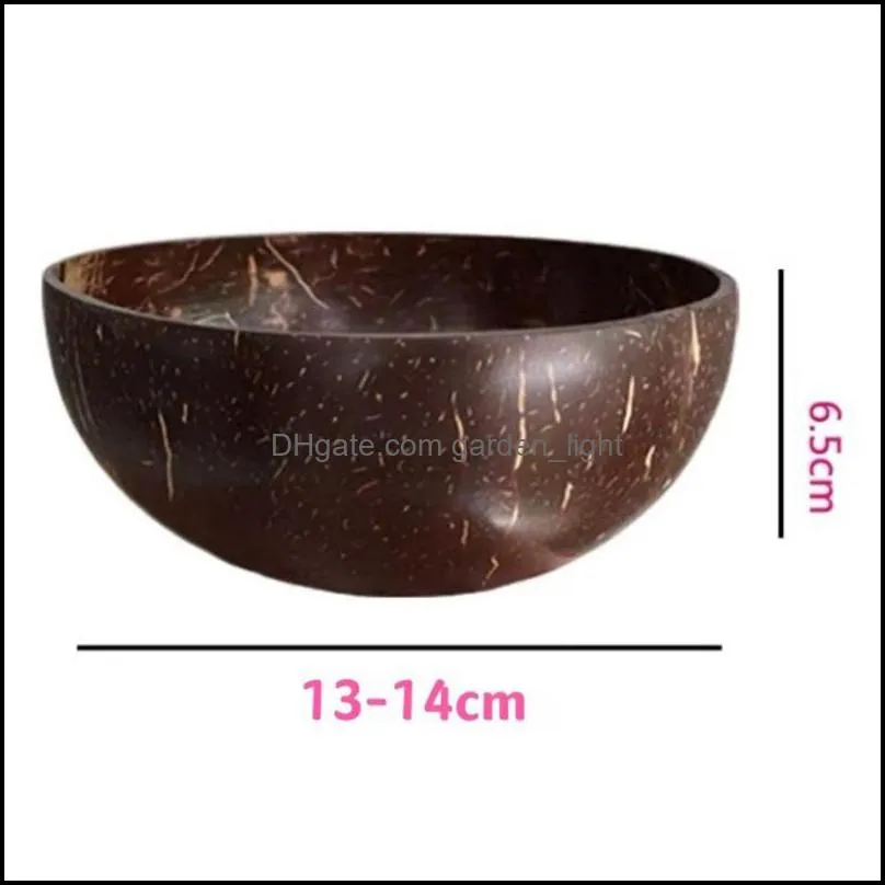 bowls natural coconut bowl 1214cm wooden wood tableware kitchen home daily supplies dinnerware