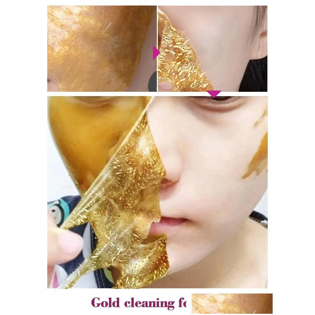 drop rtopr gold blackhead removal mask acne treatment face pore peeling nose cleansing golden mud blackhead remove hydrating