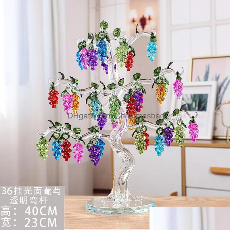 arts and ornaments glass aessories christmasbag crafts gift color ordinary decorative living room creative crystal grape tail home de
