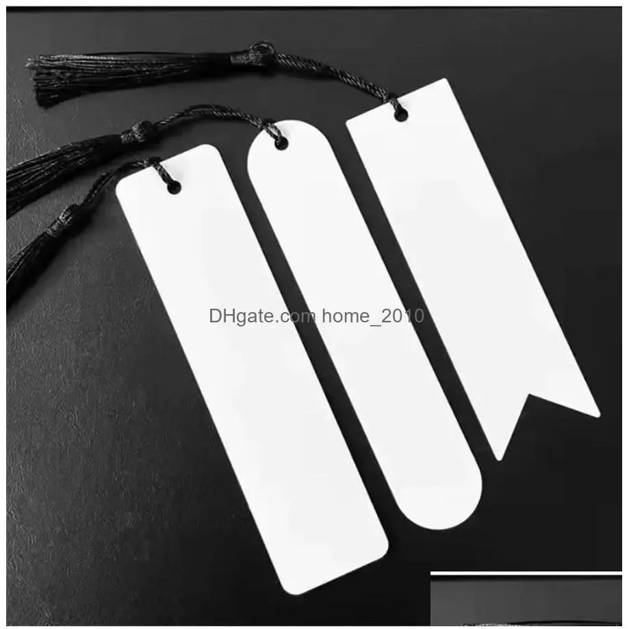 decorations sublimation blank bookmark diy heat transfer bookmarks metal bookmarks with tassels graduation gift