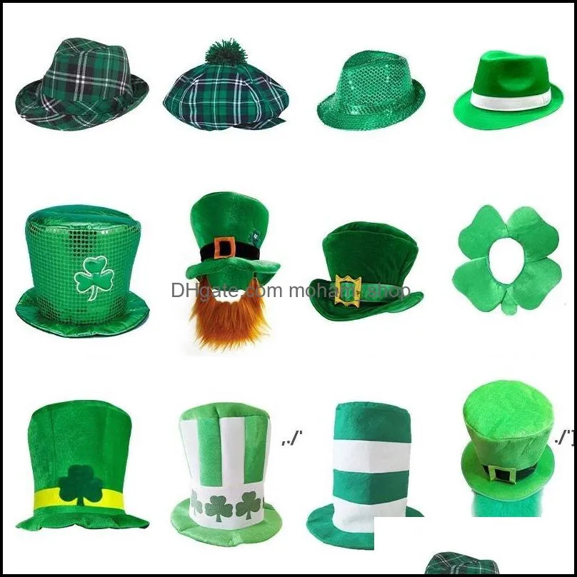 green st patricks day hats party decoration top hat irish festival supplies p o props paf11747