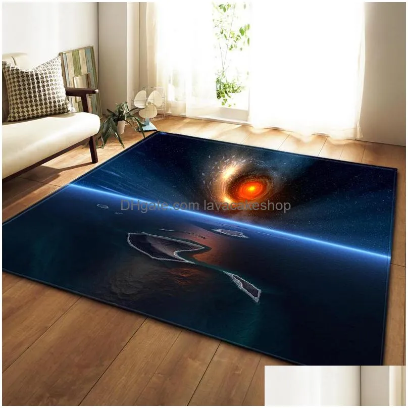 nordic carpets soft 3d printed area rugs parlor galaxy space floor mat rugs antislip large carpet for living room home decor