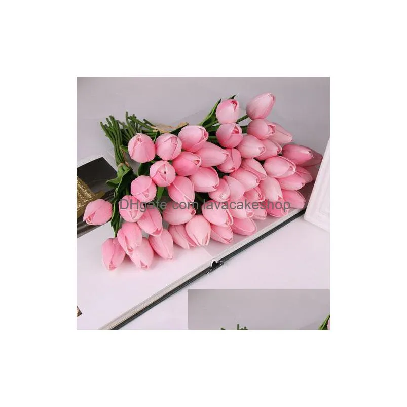 10pcs artificial tulips fake flowers vivid mini tulip flores fleur artificiales for home bouquet wedding decoration flower